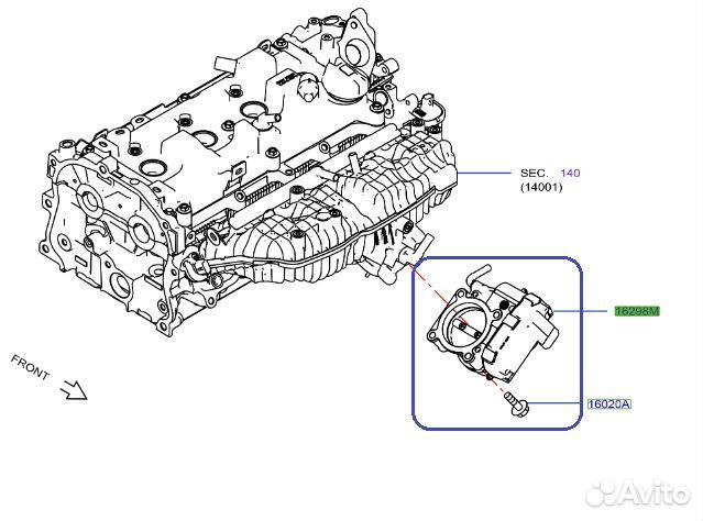 Дроссельная заслонка Infiniti Qx50 J55 KR20