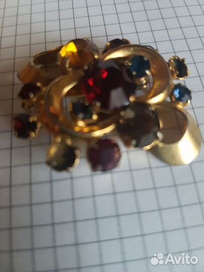 Брошь СССР, подвески серебро