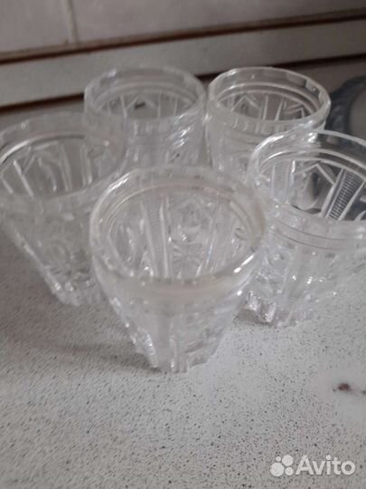 Хрустальные рюмки на ножке СССР