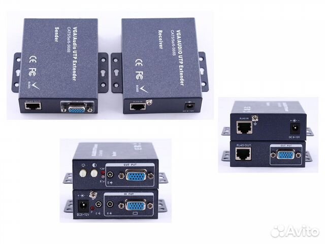 Удлинитель VGA по витой паре 300 метров