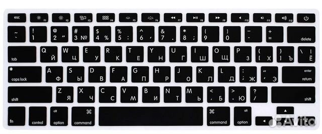 Силиконовая накладка рус на клавиатуру Macbook Air