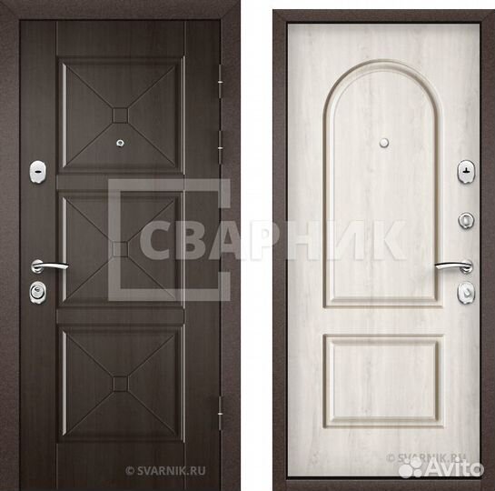 Трехстворчатая входная дверь на заказ. Установка