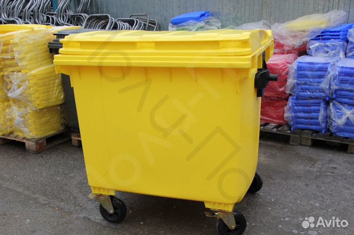 Мусорный бак пластиковый 1100л R1577