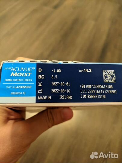 Линзы контактные acuvue moist