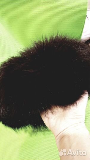 Шапка с мехом песца