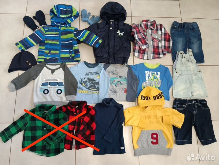 Вещи пакетом на мальчика 80 86
