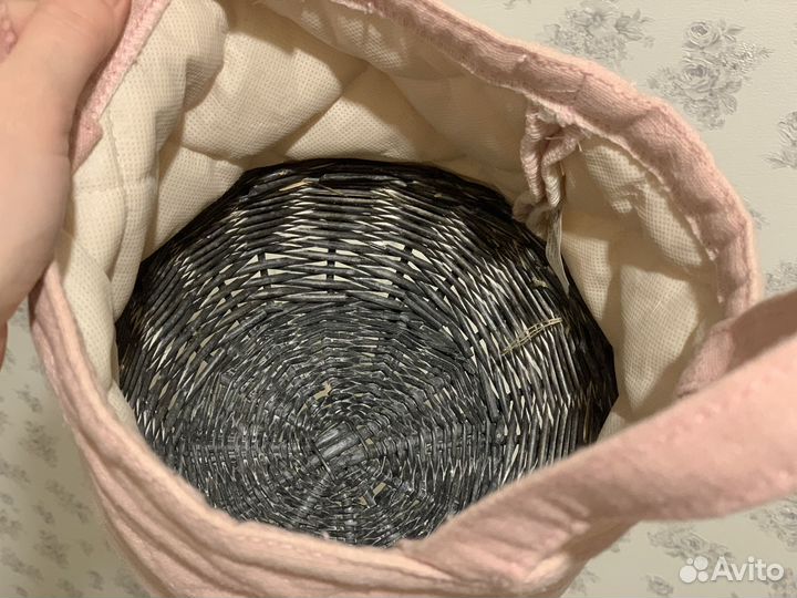 Текстильная корзина для хранения кашпо