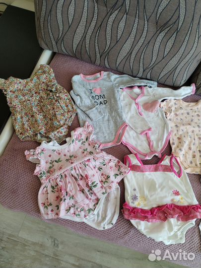 Вещи пакетом на девочку, размер 62-68