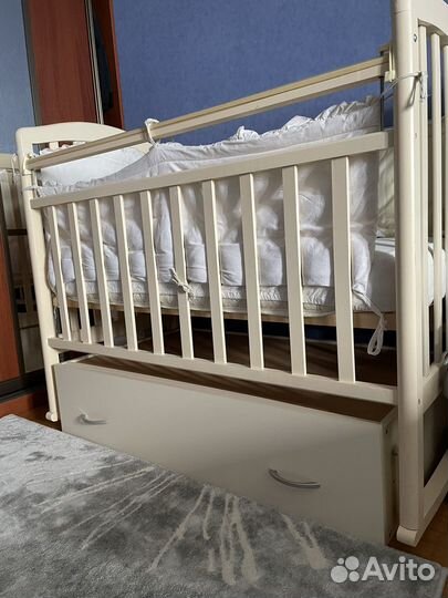 Детская кровать с матрасом бу