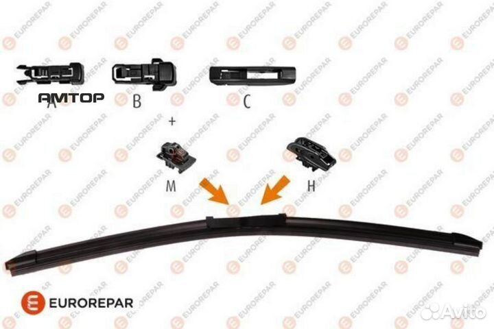 Eurorepar 1635455080 Щетка стеклоочистителя бескар