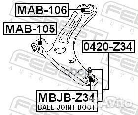 Опора шаровая переднего нижнего рычага 0420Z34