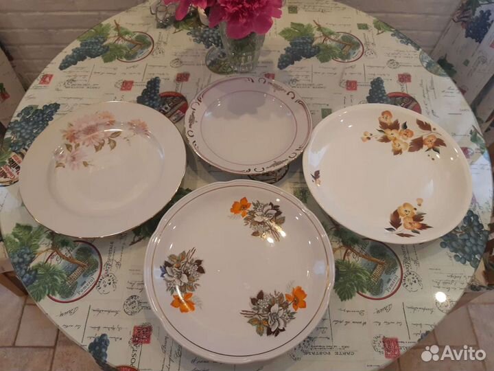 Блюдо, тарелка фарфор, Дулево, винтаж,ссср