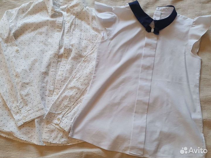 Школьные блузки, кардиган р 140,146-152