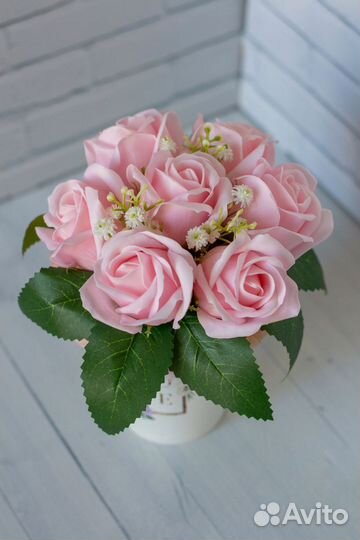 Букет из мыльных роз