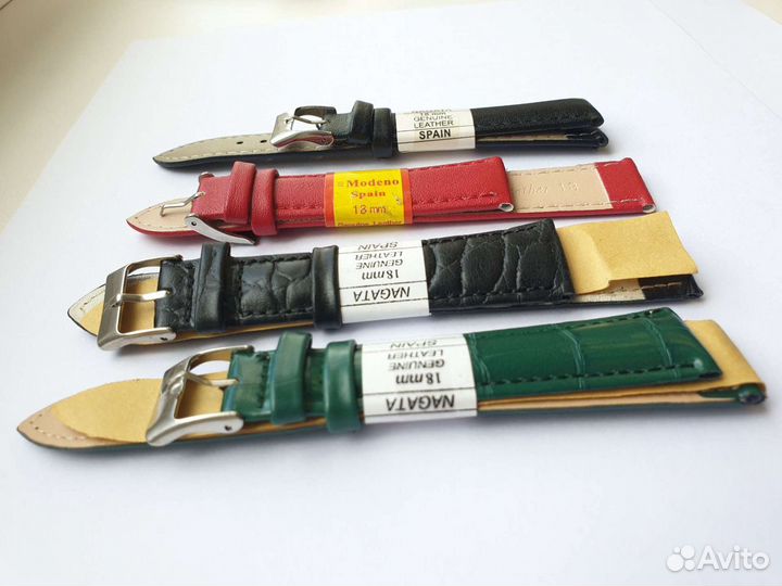 Ремни для часов под уши 18 мм разные