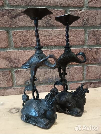 Подсвечники черепаха-дракон