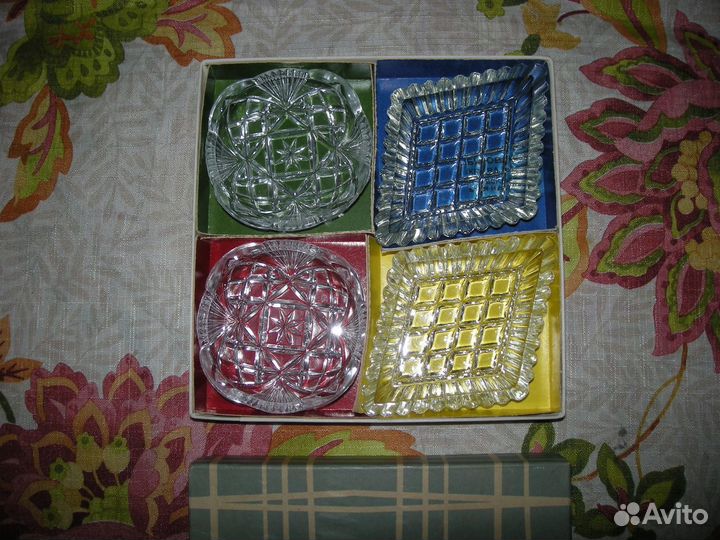 Икорницы креманки розетки набор Чехословакия лимон