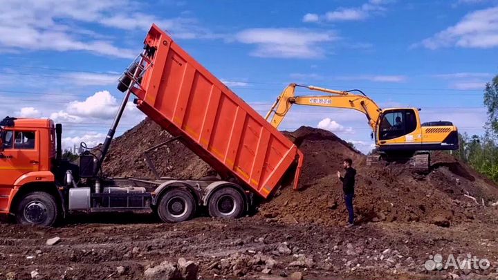 Песок, щебень,отсев,гпс, цемент,чернозём, бетон