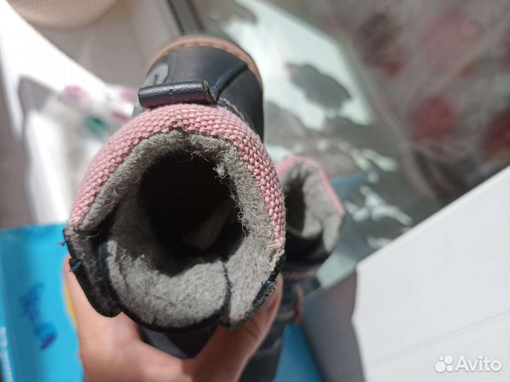 Ботинки для девочки кожаные 21Котофей демисезонные