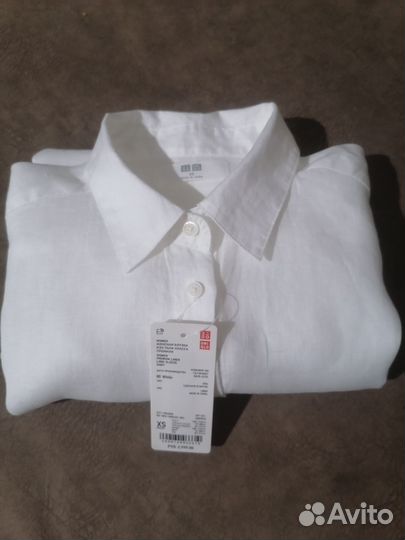 Uniqlo рубашка лён