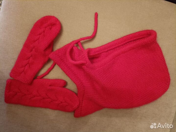 Капюшон из пряжи пух норки