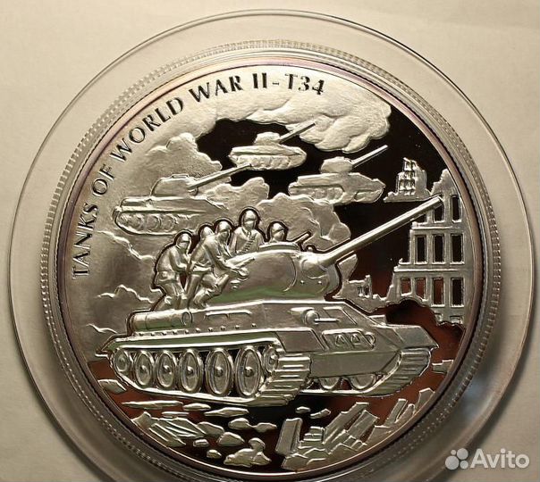 Монета100долларов2008 Либерия 1кг серебра 999пробы