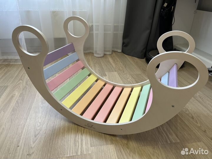 Радуга деревянная качалка для детей бу (Я Ягоза)