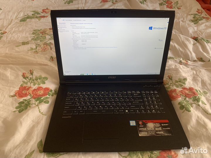 Игровой ноутбук MSI Gl 72 6QF