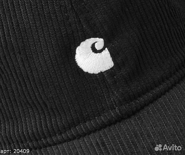 Кепка carhartt вельветовая черная