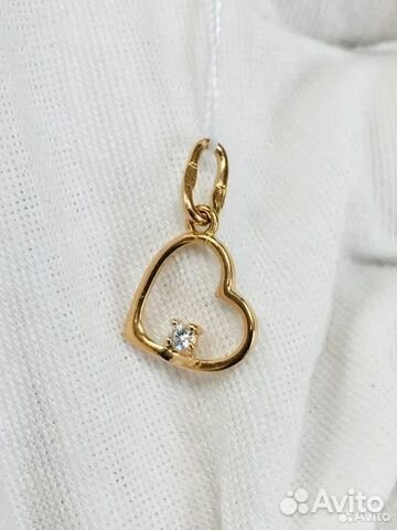 Подвеска с синтетическим камнем Золото
