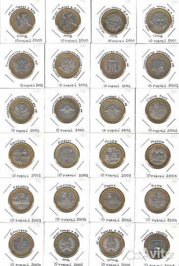 Биметаллические юбилейные десятирублевые монеты