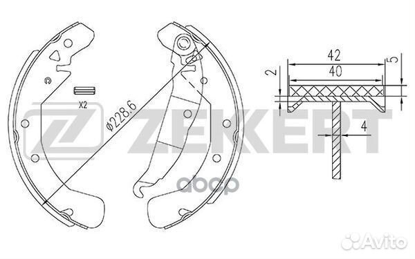 Колодки торм. бараб. задн. Opel Astra F 91, As