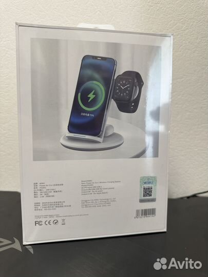 Wiwu беспроводная зарядка 3в1 докстанция