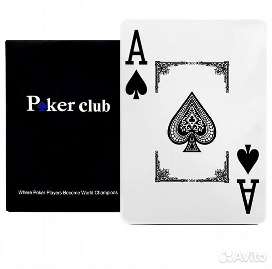 Пластиковые игральные карты Poker Club, 54 штуки