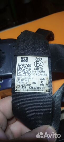 Ремни безопасности на фольксваген поло