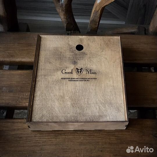 Набор Клатч и обложка ручной работы с гравировкой