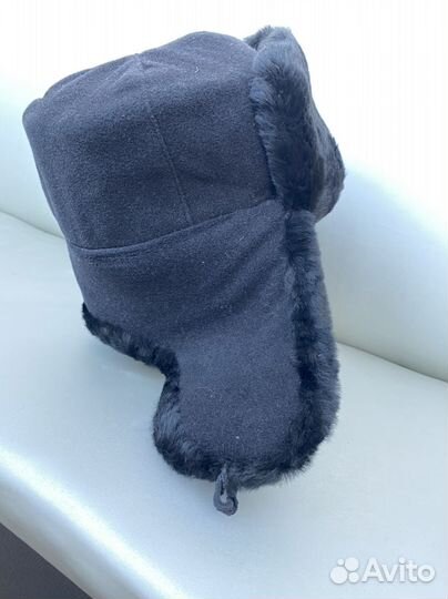 Мужская шапка ушанка овечий мех