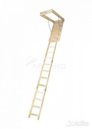 Деревянная чердачная лестница чл-22 600х1202