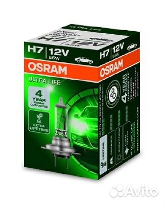 Лампа H7 12V (55W) ultra life