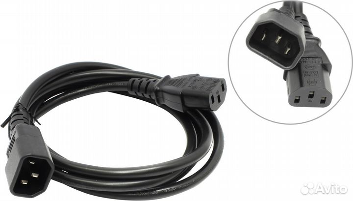 Кабель питания Hama IEC320 C13 - C14, 1.5м