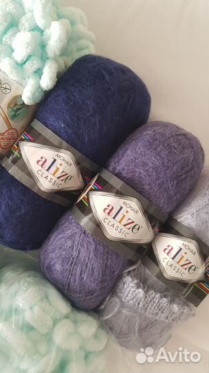 Пряжа для вязания пакетом alize puffy