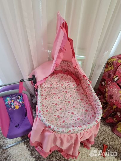 Люлька с балдахином + качелька+ гладилка с утюгом