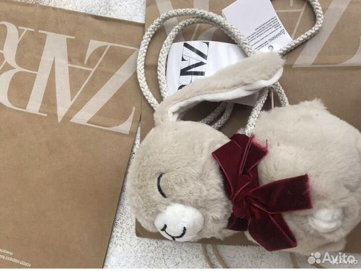 Сумка для девочки zara плюшевый кролик