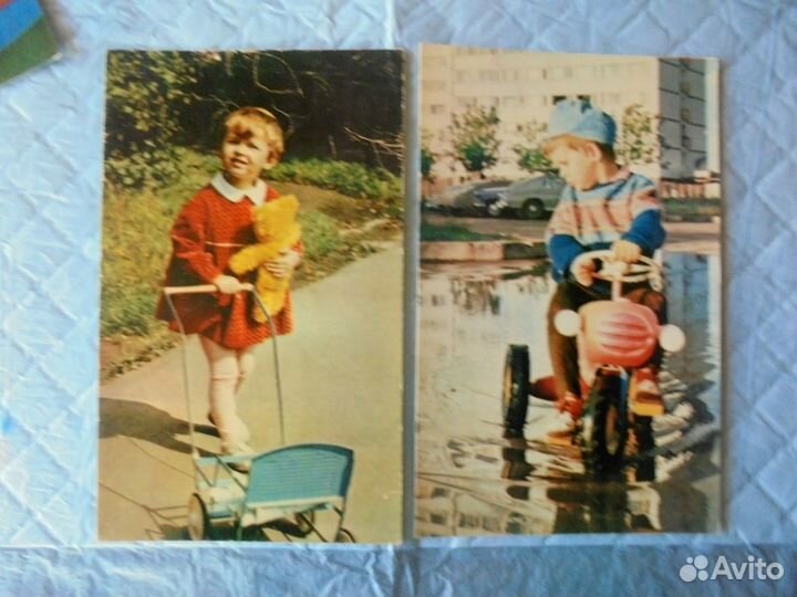Дети куклы советские открытки