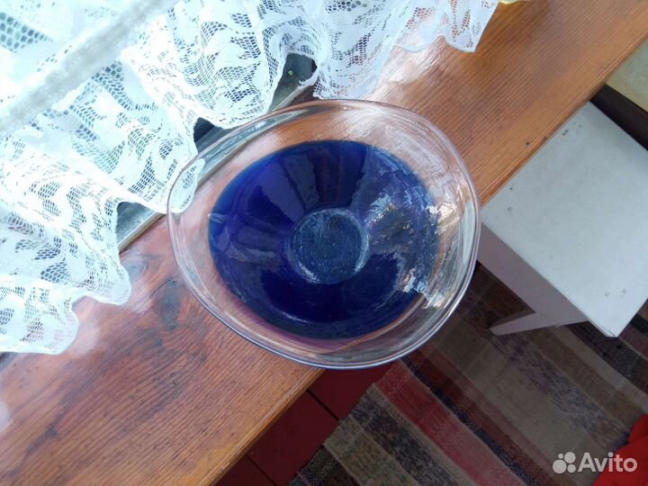 Стеклянная тарелка СССР стекло