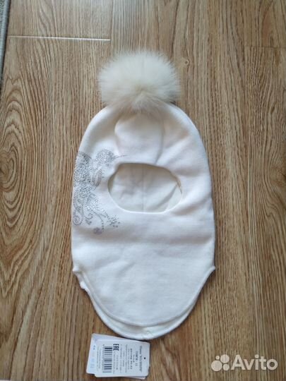 Шапка шлем для девочки весна - зима