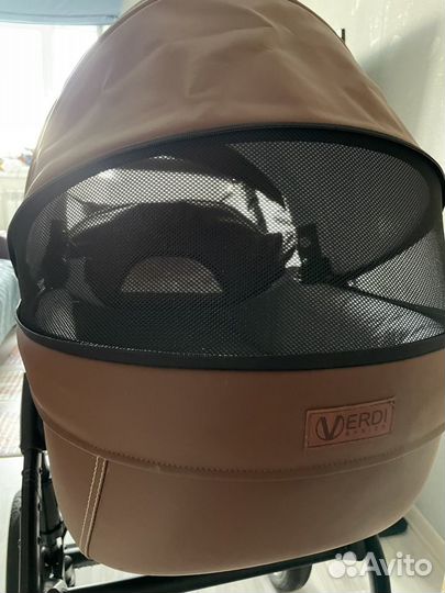 Коляска verdi mocca 3 в 1 эко кожа