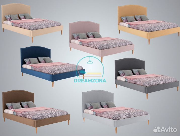 Кровать Аннет с мягким изголовьем