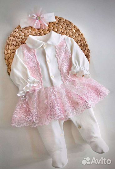 Комбинезон нарядный для новорожденных