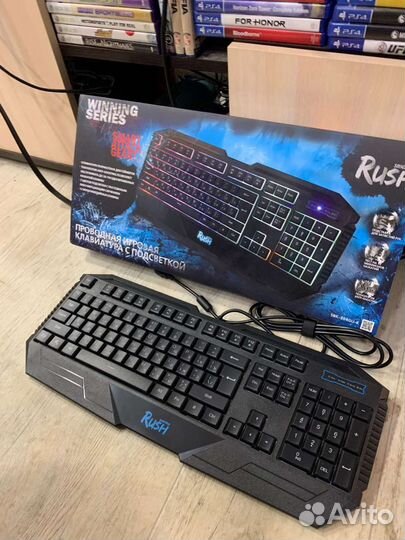 Игровая клавиатура с подсветкой новая Rush